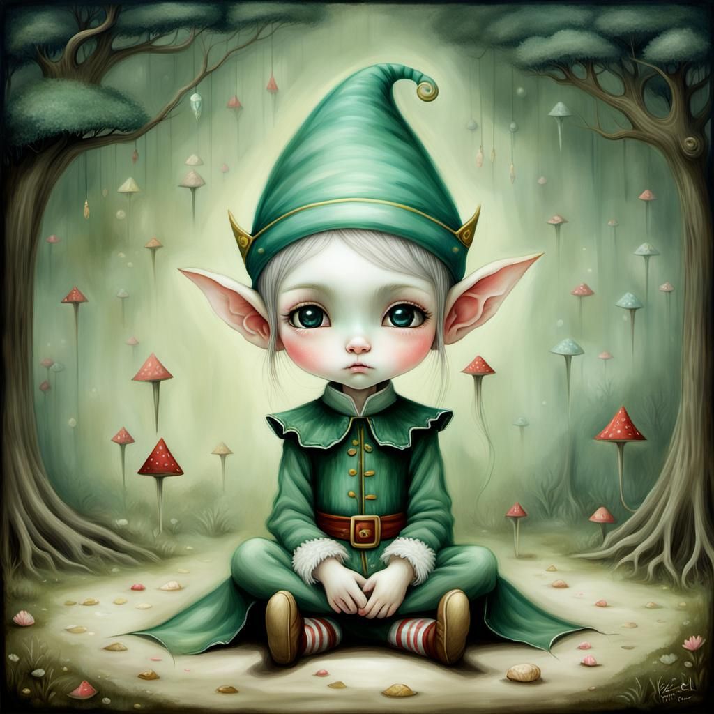 Elf in Japanese Pop Surrealism Style