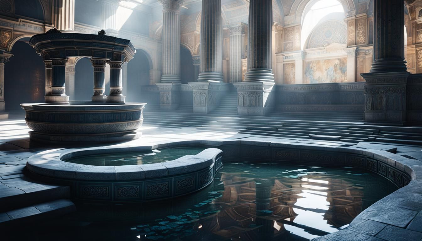 Ancient Roman Bath House Interior in Unreal Engine