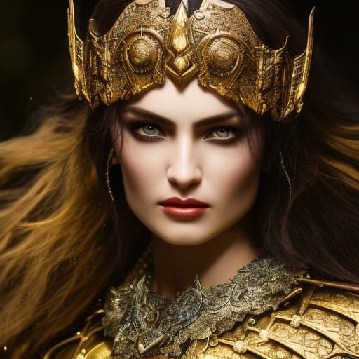 Brave Knight Portrait in Dark Fantasy Style