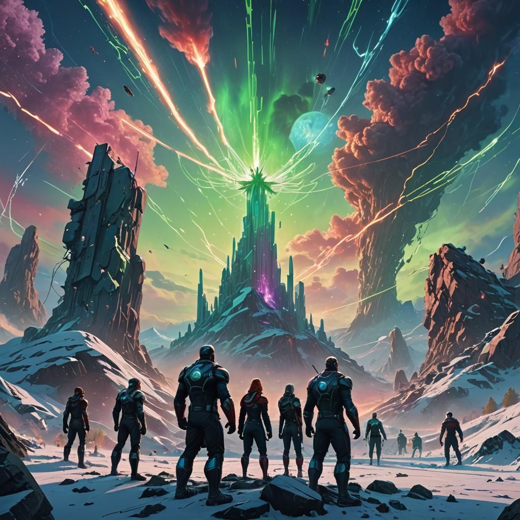 Avengers in Mystical Realm: Digital Matte Painting