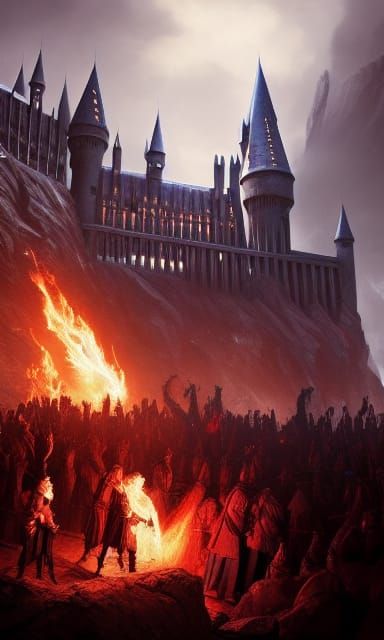 Hogwarts Spirits Ablaze: A Dark Fantasy Masterpiece
