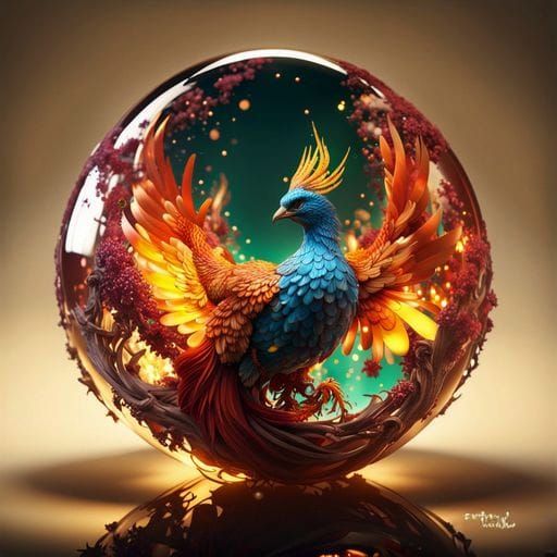 Phoenix Imprisoned: Fiery Bird in Glass
