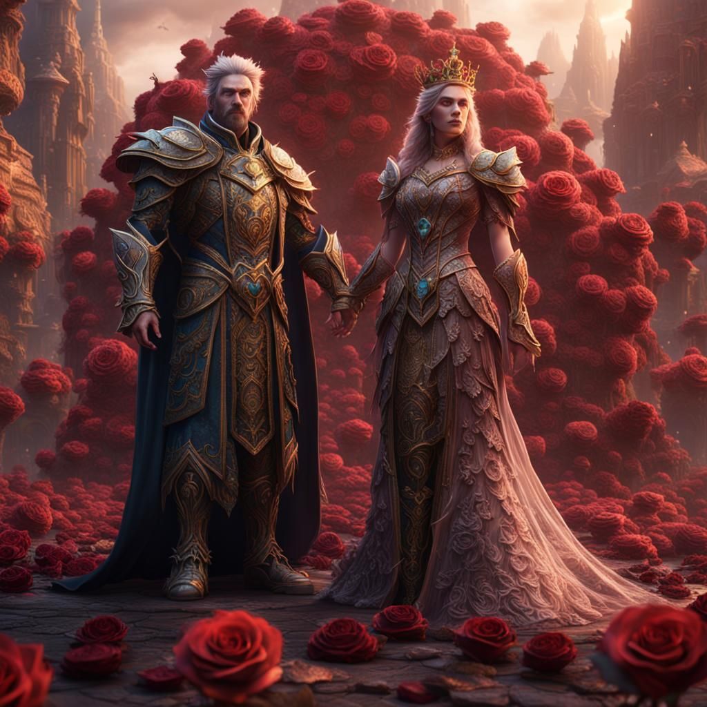 Rose King and Queen: Detailed Matte Painting