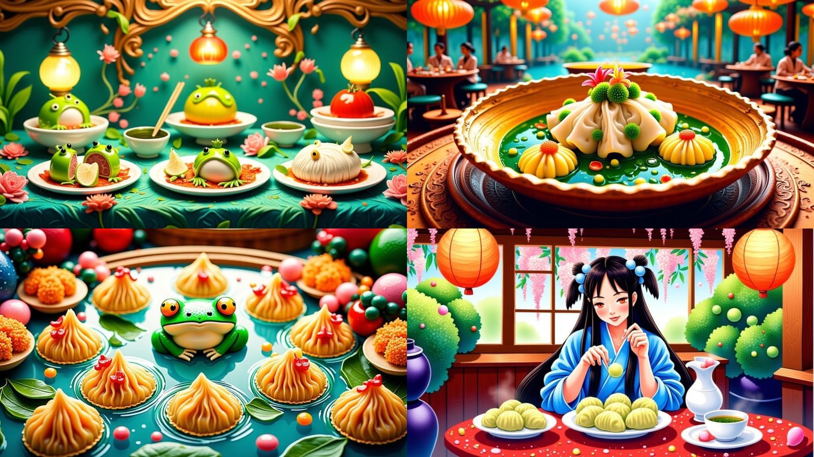 Whimsical Fantasy Restaurant Serves Kawaii Dumplings in a Po...