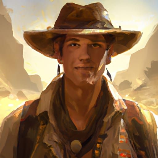 Detailed Indiana Jones Portrait in High Resolution