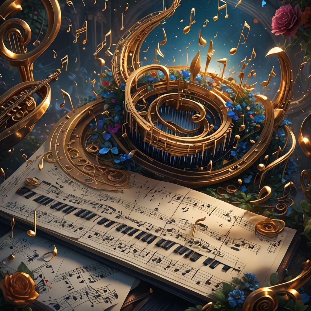 Heavenly Music: A Divine Symphony in Digital Art