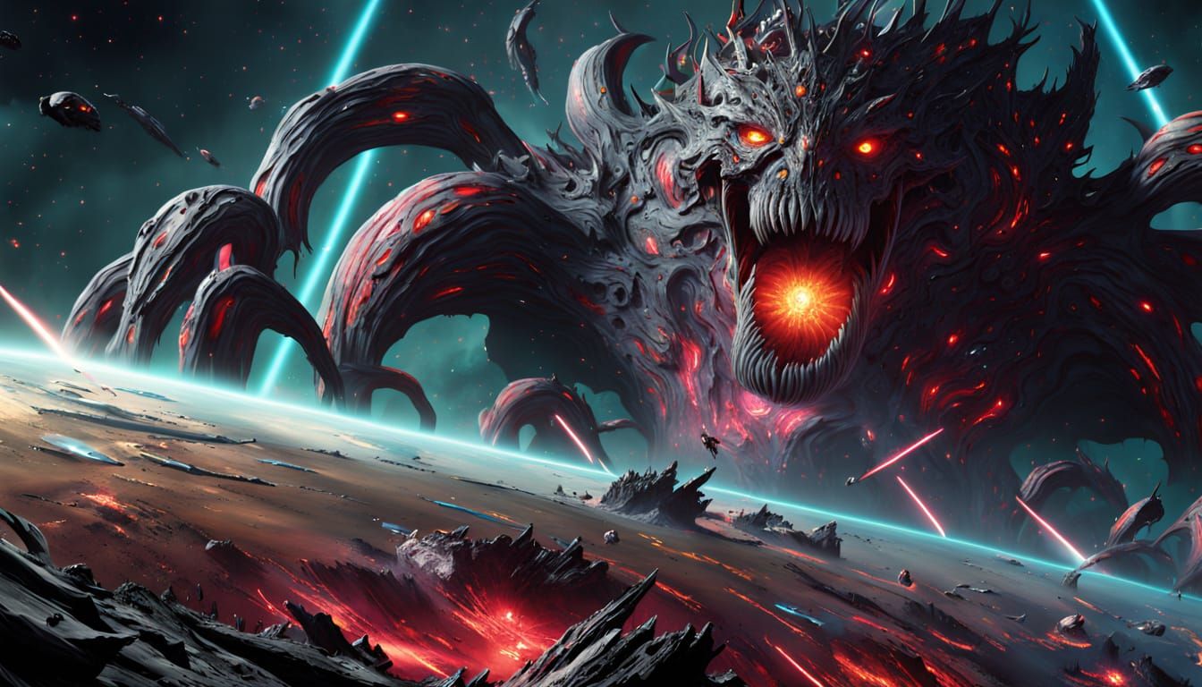 Cosmic Horror: Planet-Sized Creature Confronts Space Forces
