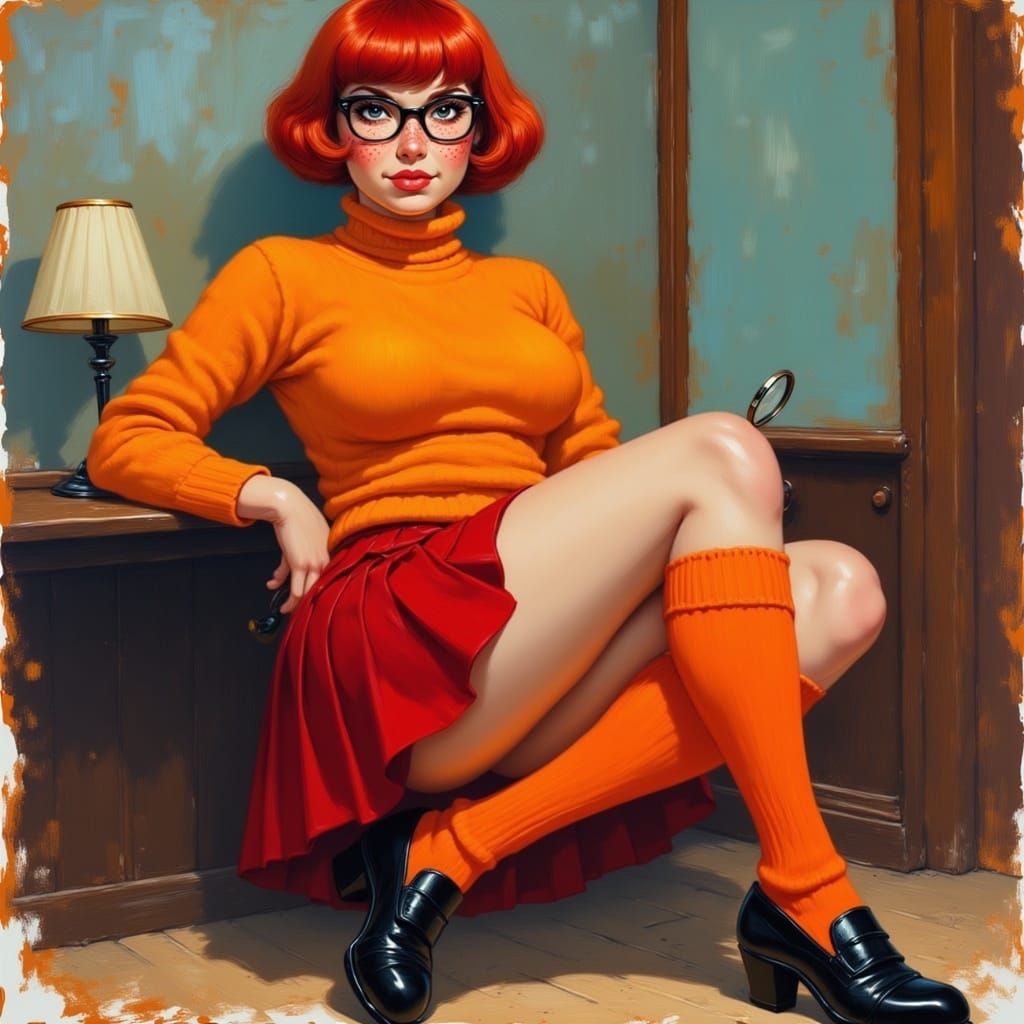 slightly curvy  character  from Scooby Doo. Dinkley wears gl...