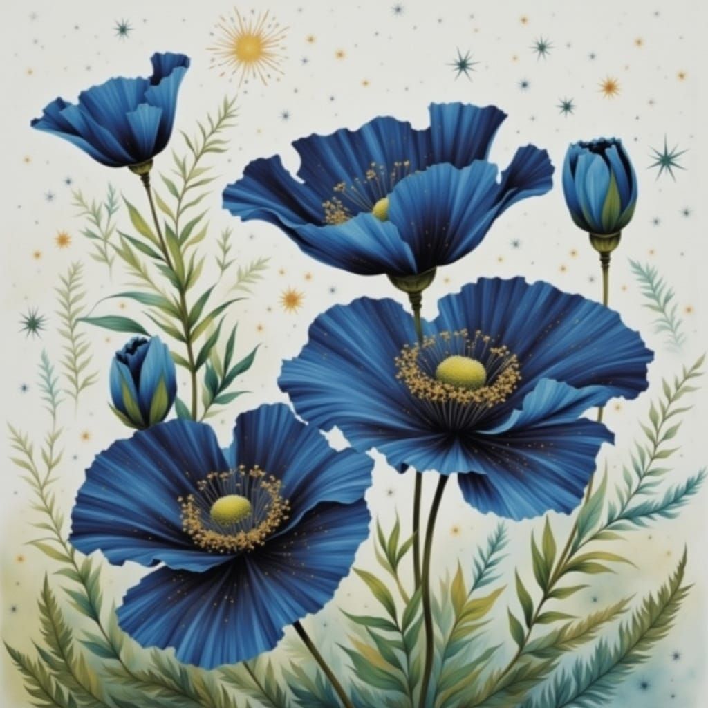 Himalayan blue poppies