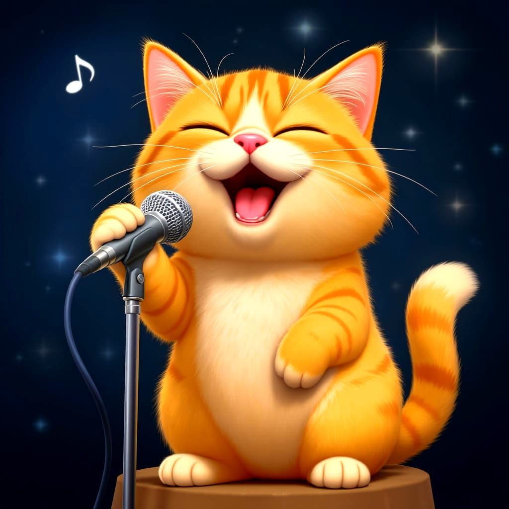 Singing cat emoji
