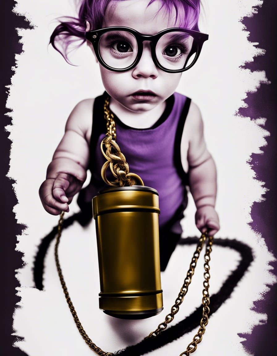 Toddler with Purple Glasses Portrait Photography