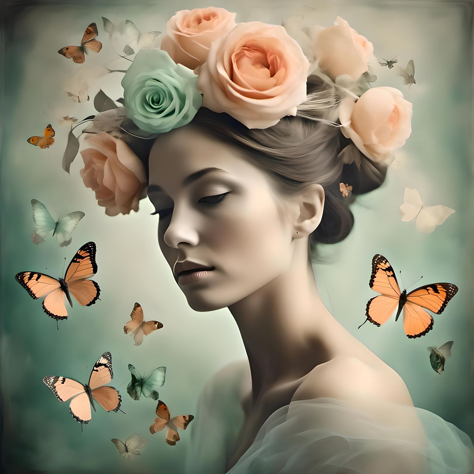 <lora:MajesticPhotogram:1.0> A beautifu left side gigantic v...