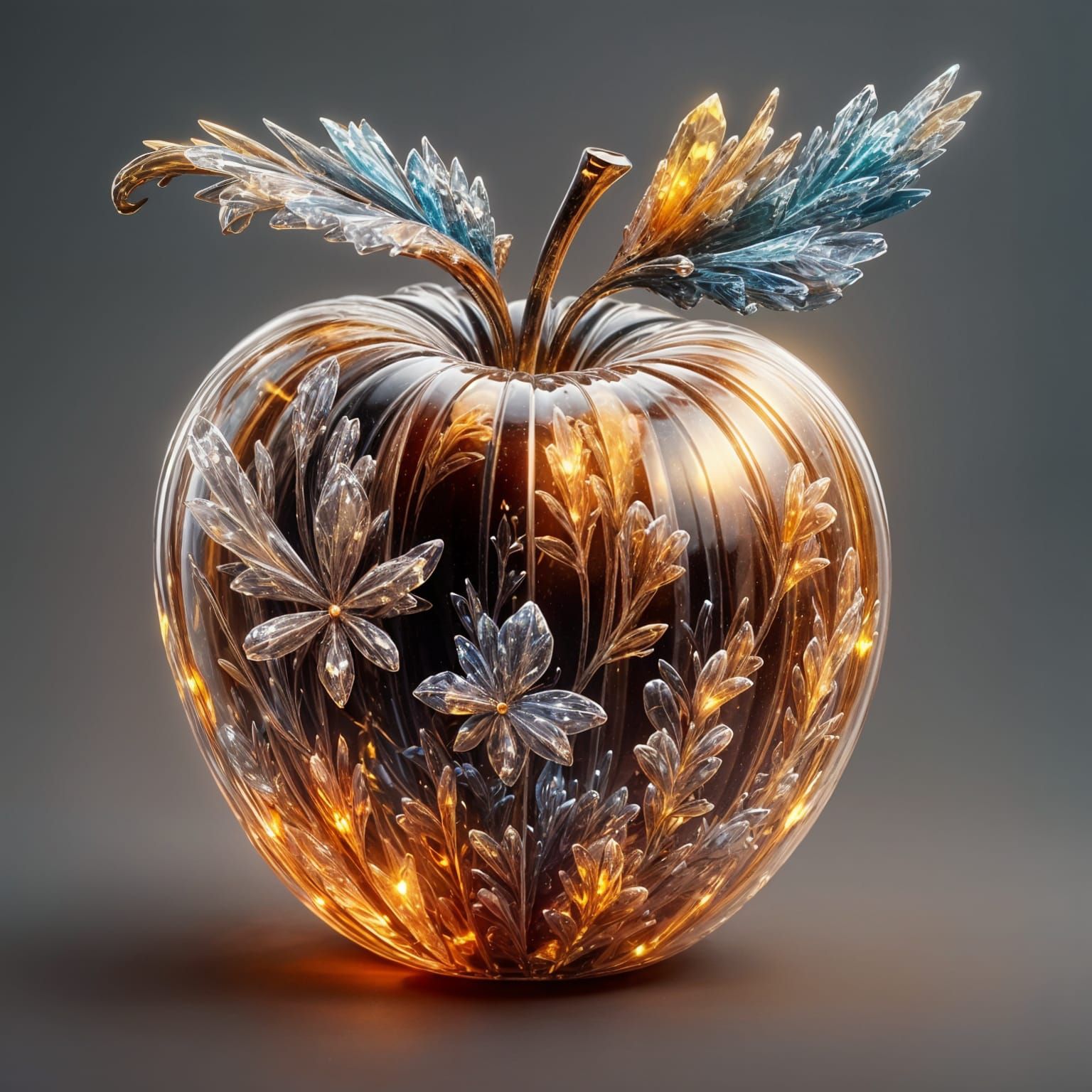 Ethereal Crystal Apple with Magic Flux