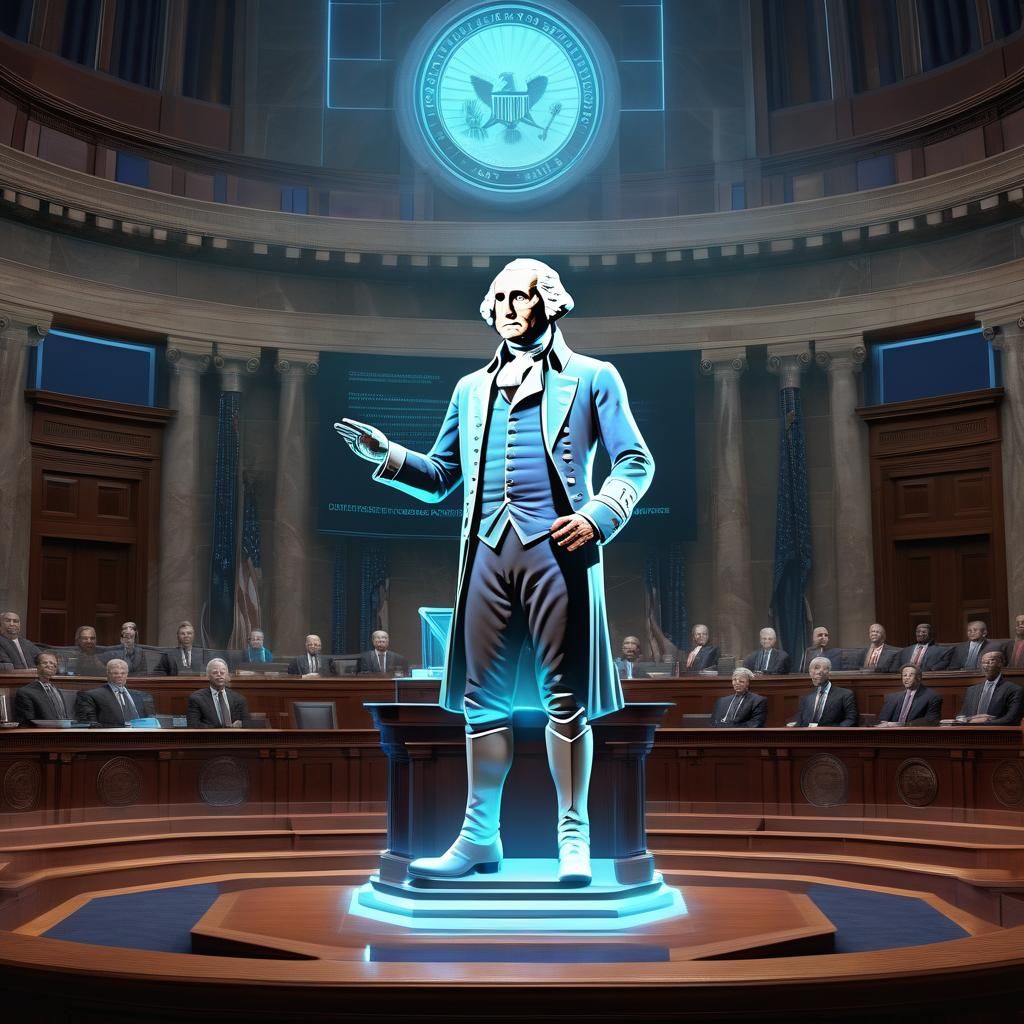 Historic Figure Hologram Speaks to Present Day Congress