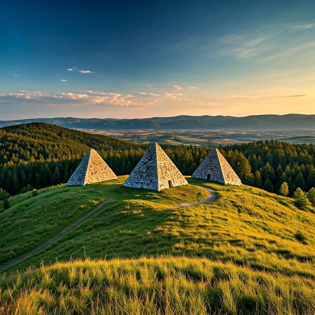 Ancient Pyramids Standing Majestically in Visoko