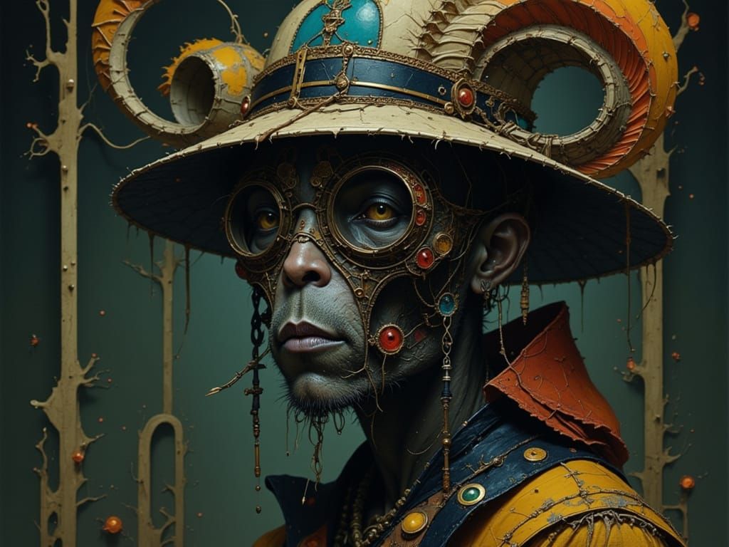 Mysterious Cult Member Portrait in a Dark Fantasy Style