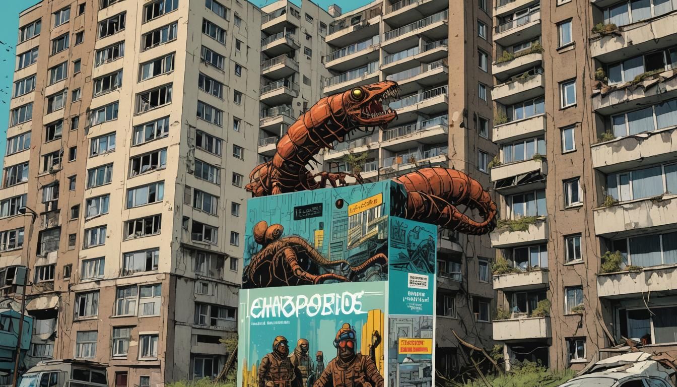Chernobyl Centipedes in Polish Comic Book Style
