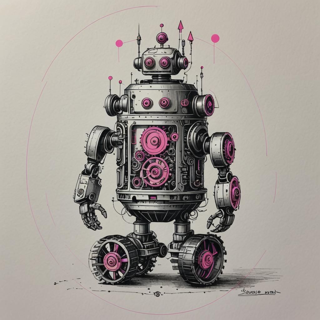 Robot in Cylinder: Detailed Matte Painting