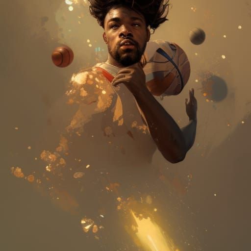 Slam Dunk Portrait in Hyperdetailed Style