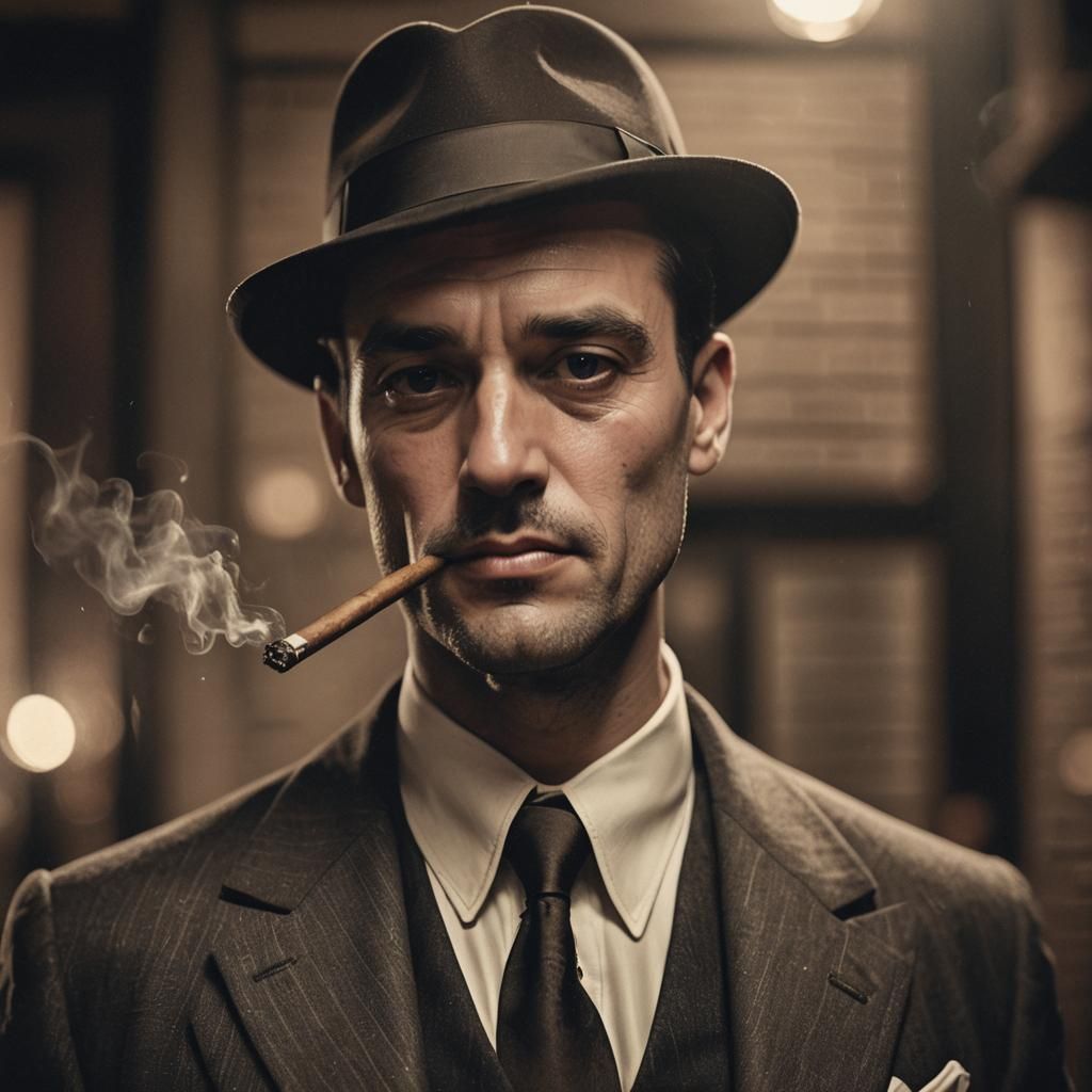Film Noir Portrait of a 1920s Gangster