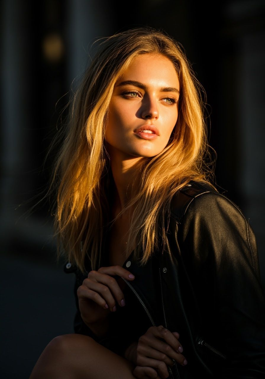 Stunning Model Photographed in Golden Hour Light