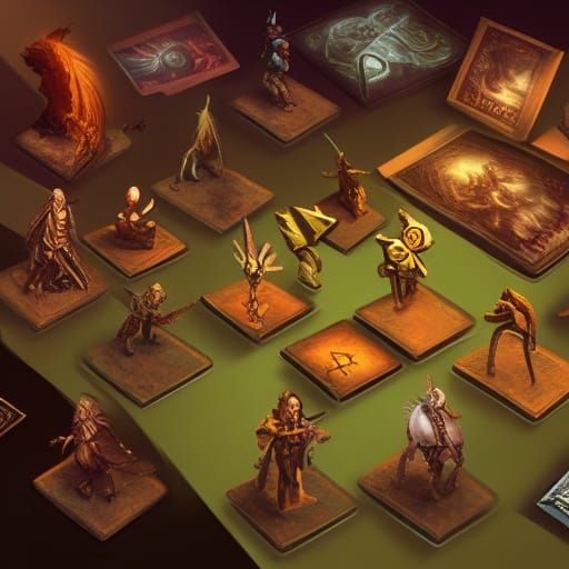 Epic Tabletop RPG Game as 3D Digital Art