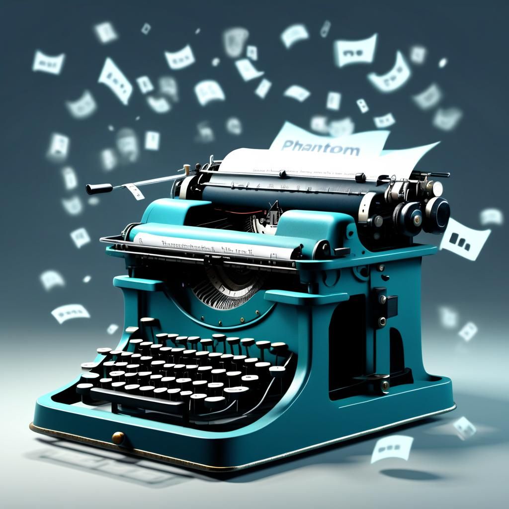 Phantom Typewriter Magically Typing, Ghostly Letters