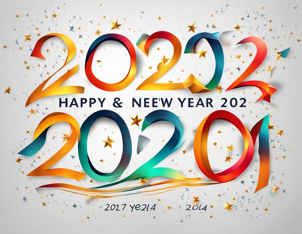 Vibrant New Year 2024 Wishes with Sharp Details