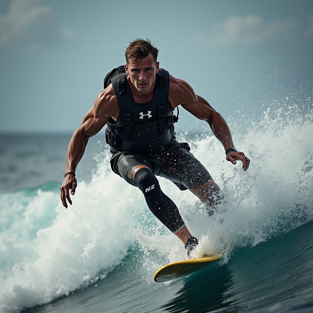 Dynamic Extreme Athletes in Professional Photography Style