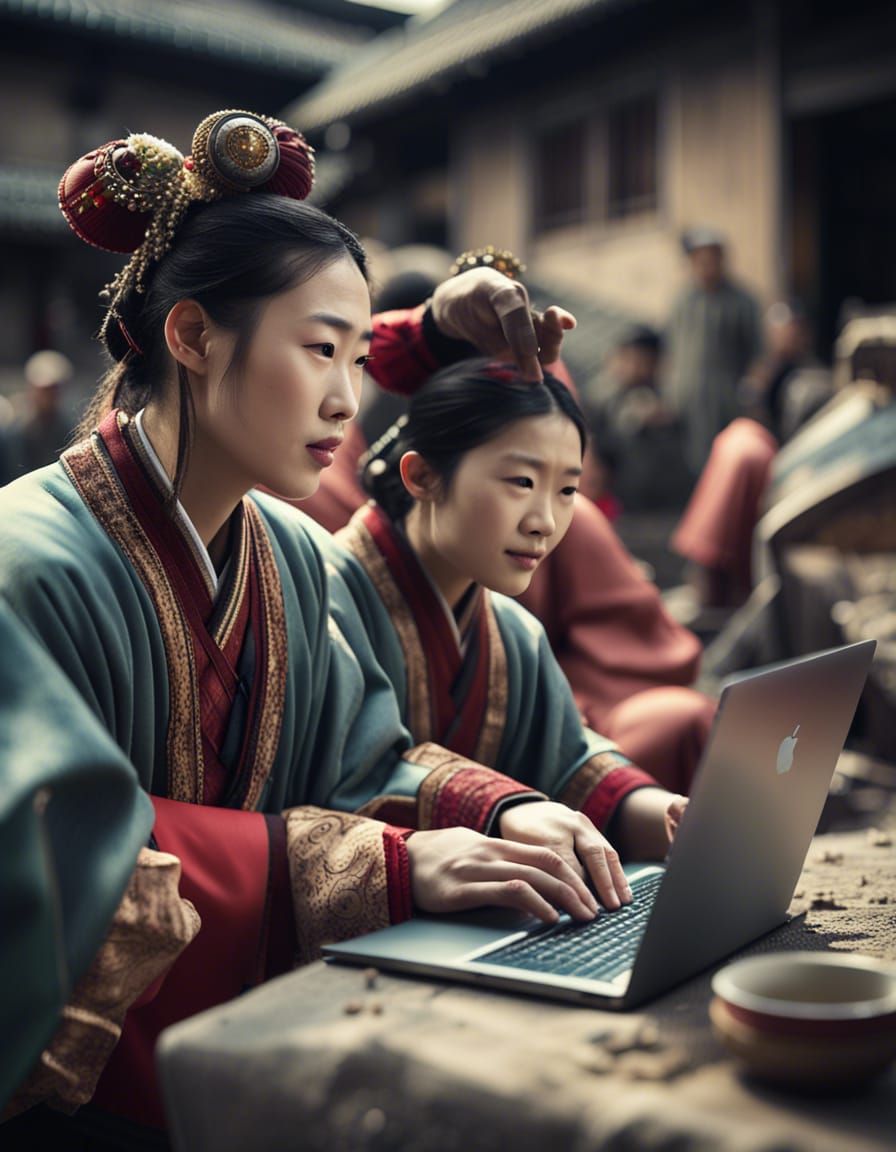 Ancient Chinese Village Macbook Pro Photo