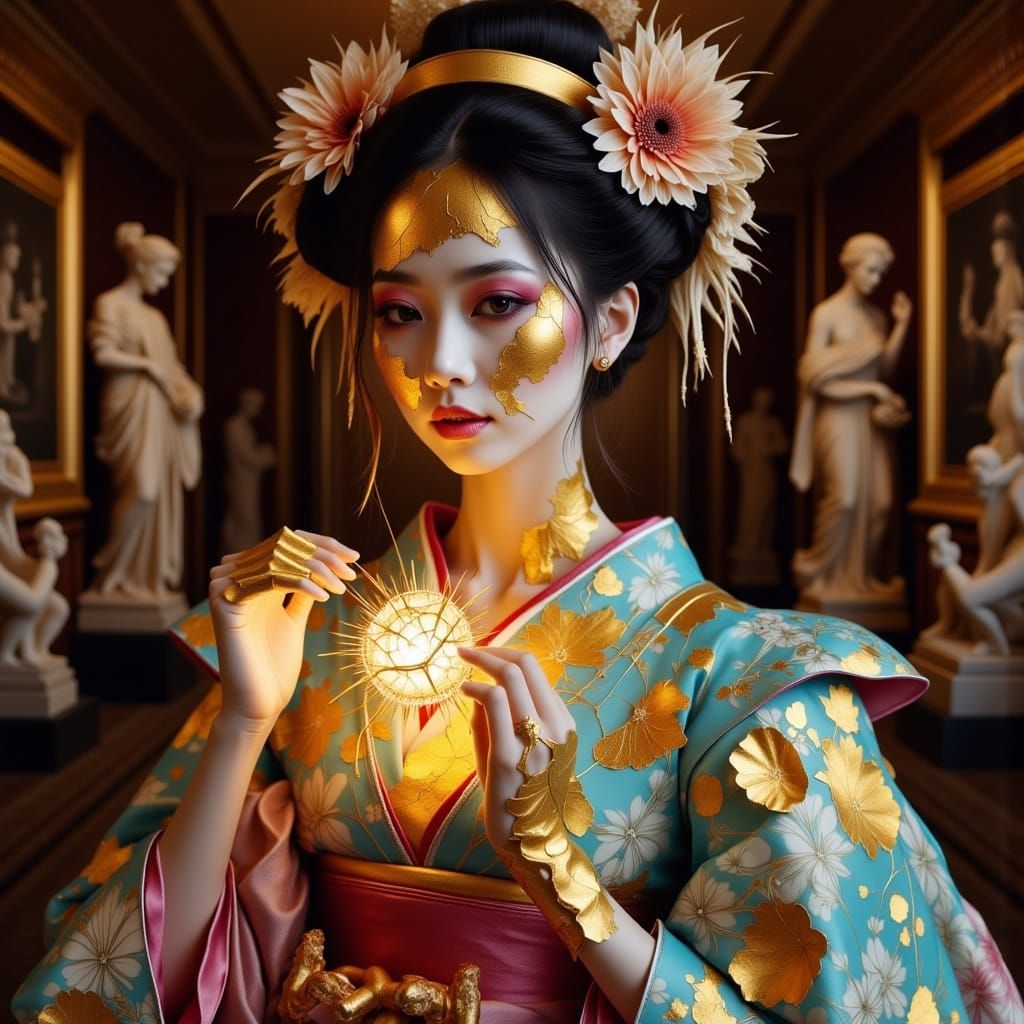 <lora:Kintsugi 1F:1.0> <lora:Shadow Maps:1.0> a kintsugi scu...