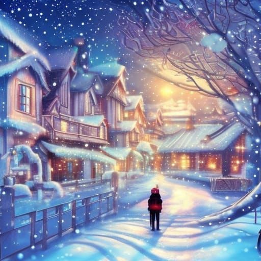 Anime Christmas Winter Wonderland Key Visual