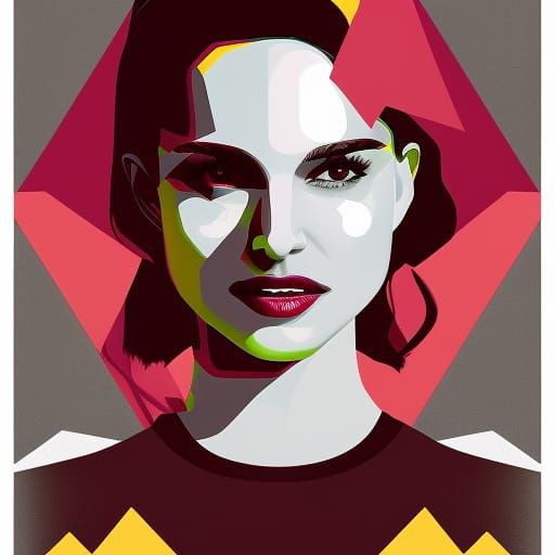Natalie Portman Vampire in Pop Art Style