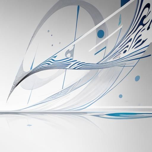 Abstract River Dreamscape in Geometric Op Art Style