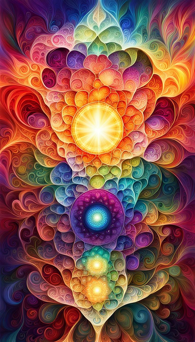 Abstract Image of Radiating Love and Light