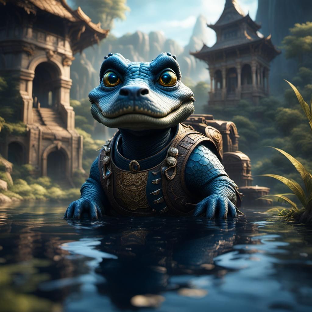 Chihuahua Gator Fusion: Detailed Fantasy Art