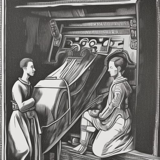 Simone de Beauvoir and Jeanne D'Arc in Arcade Machine