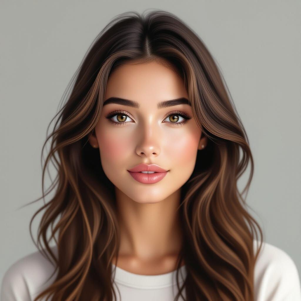 Hyperrealistic Portrait of a Woman with Natural Beauty