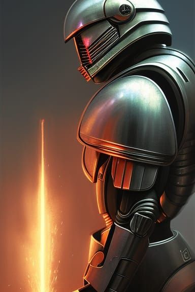 Battlestar Galactica Cylon Centurion in Chrome