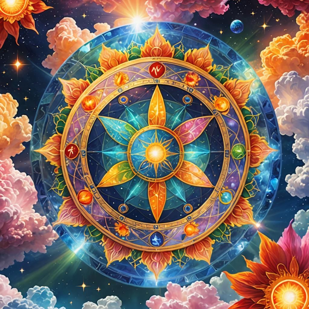 Sacred Geometry: Four Elements in Divine Light