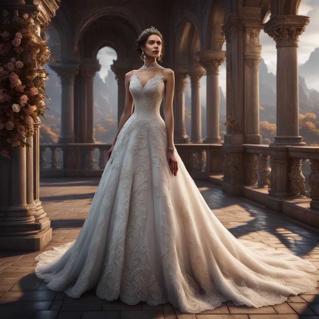 Fantastical Wedding Dresses in Detailed Matte Painting