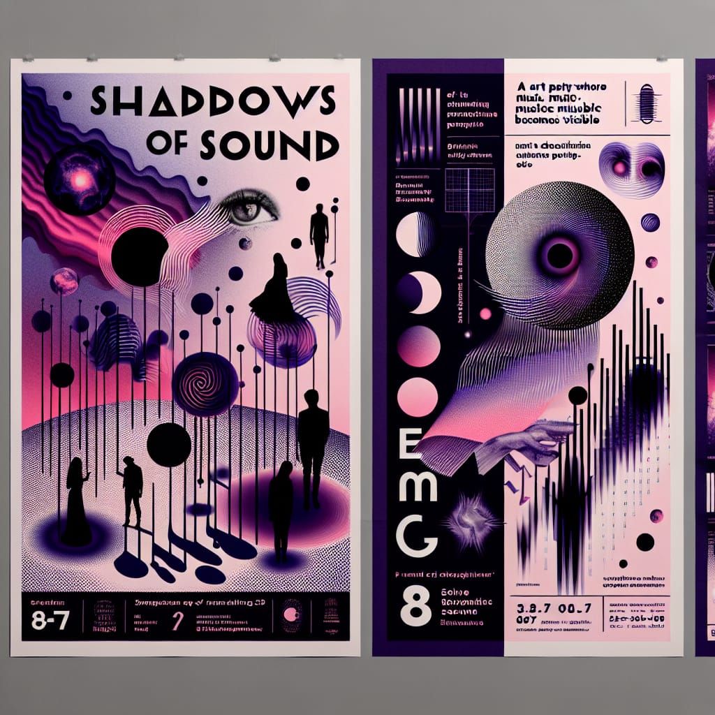 Shadows of Sound: Mystical Art & Music Poster