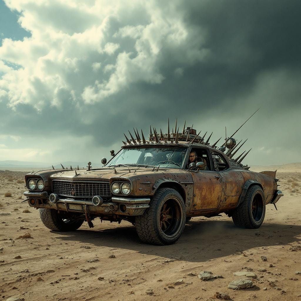 Mad Max Survival Car in Barren Wasteland