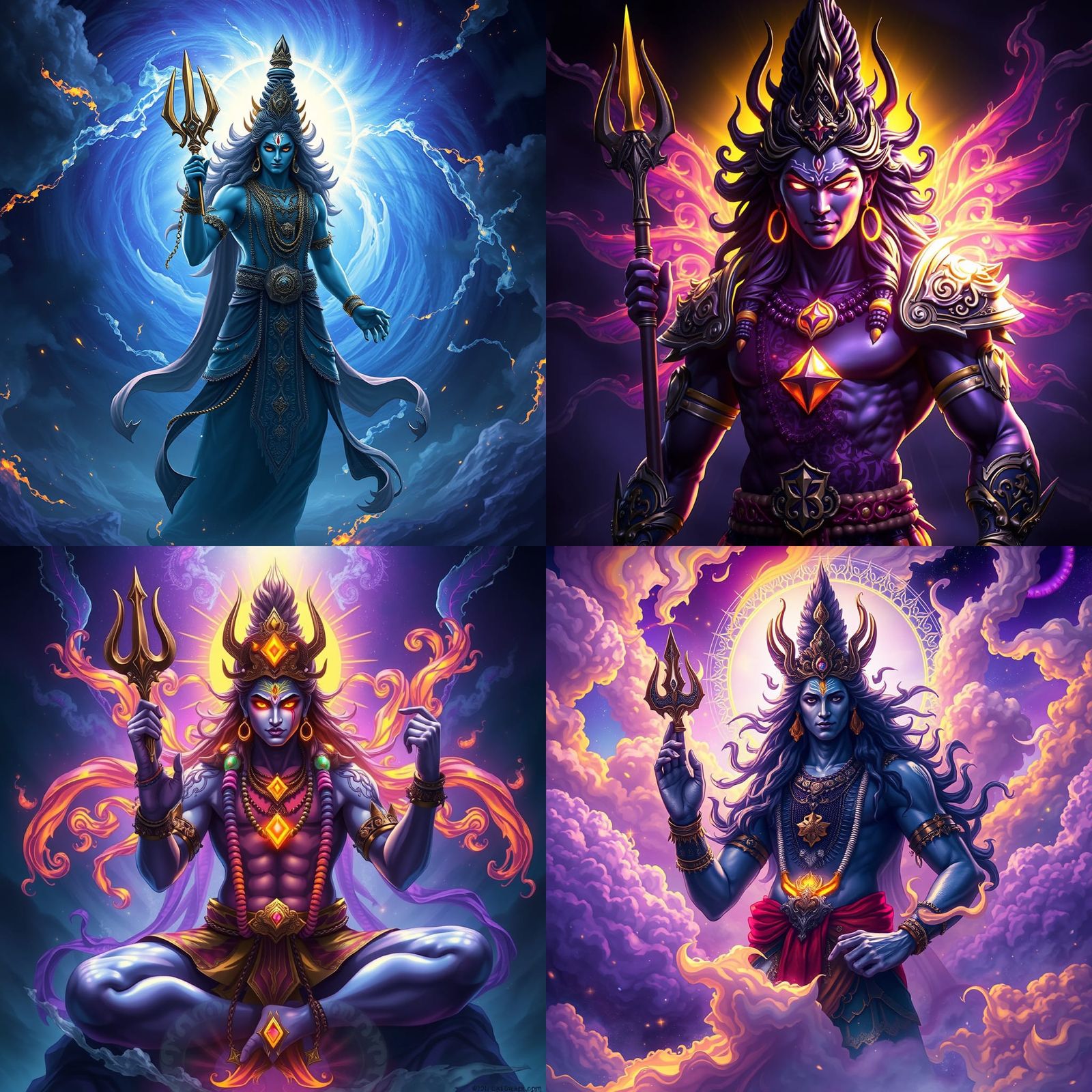 Lord Shiva Anime Character with Supreme Energy