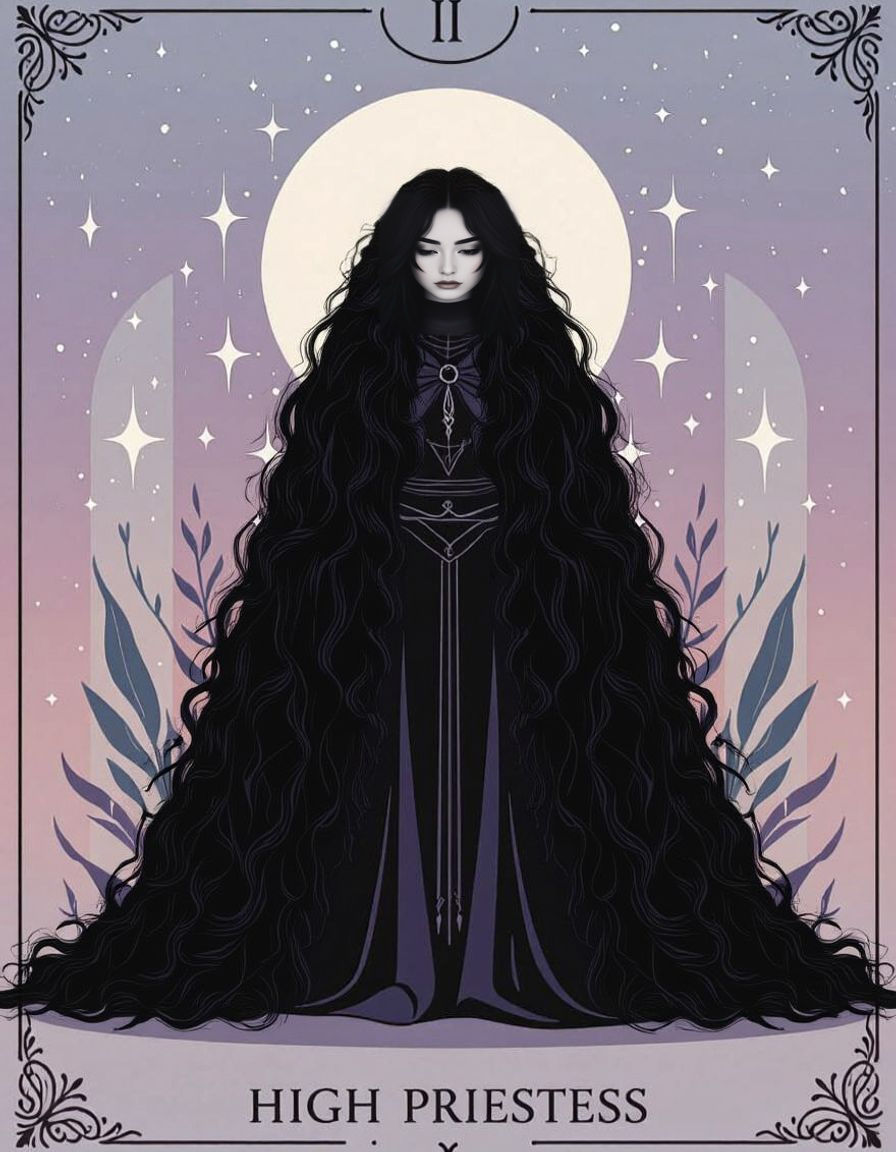 The High Priestess Tarot Card in Ignorant Style