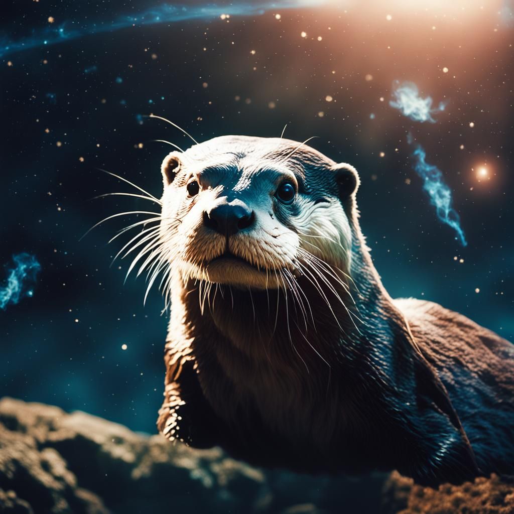 Otter in Space: Cinematic Film Still