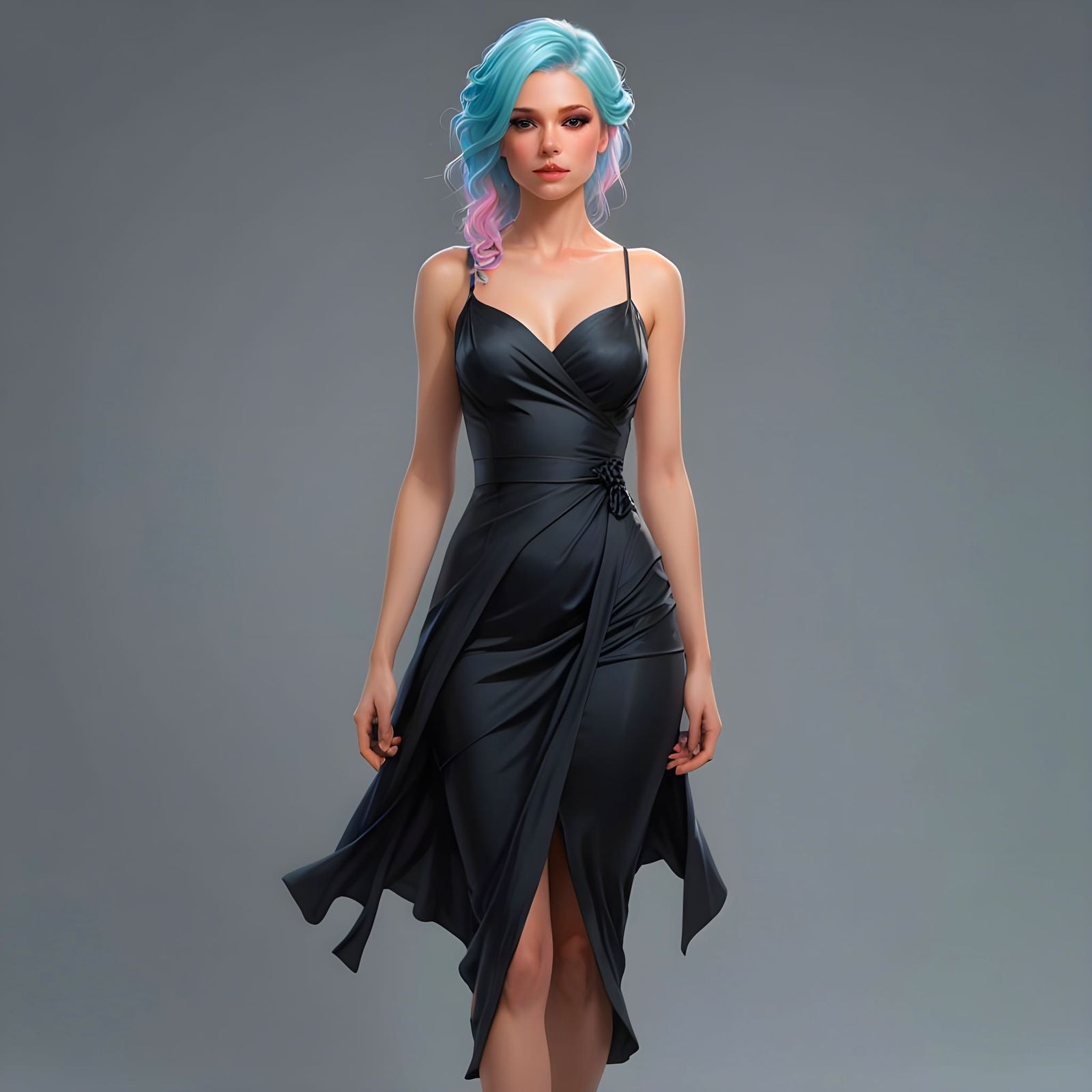 Pastel Glamour Portrait in Hyperdetailed 8K Concept Art