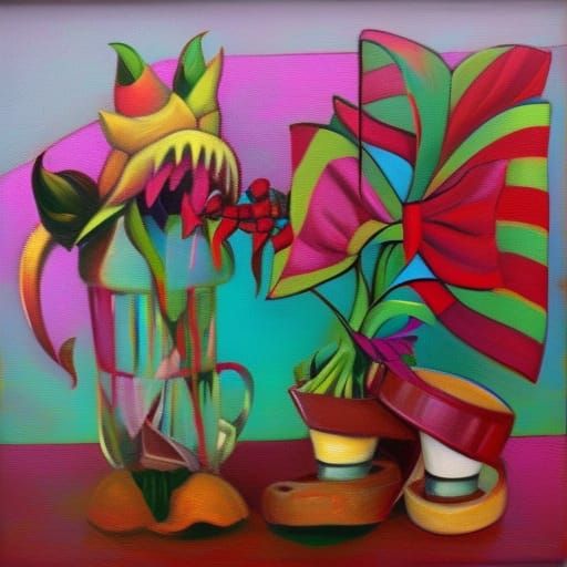 Psychedelic Clowns and Jesters in Oils on Canvas