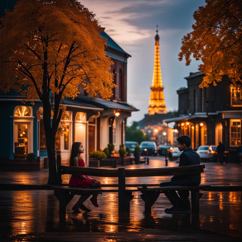 Lovers Gaze Under Tranquil Tree: Professional Photography