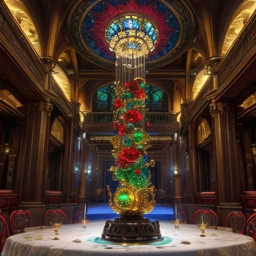 Antique Sewing Machine Clock Tower in Hyperrealism Style